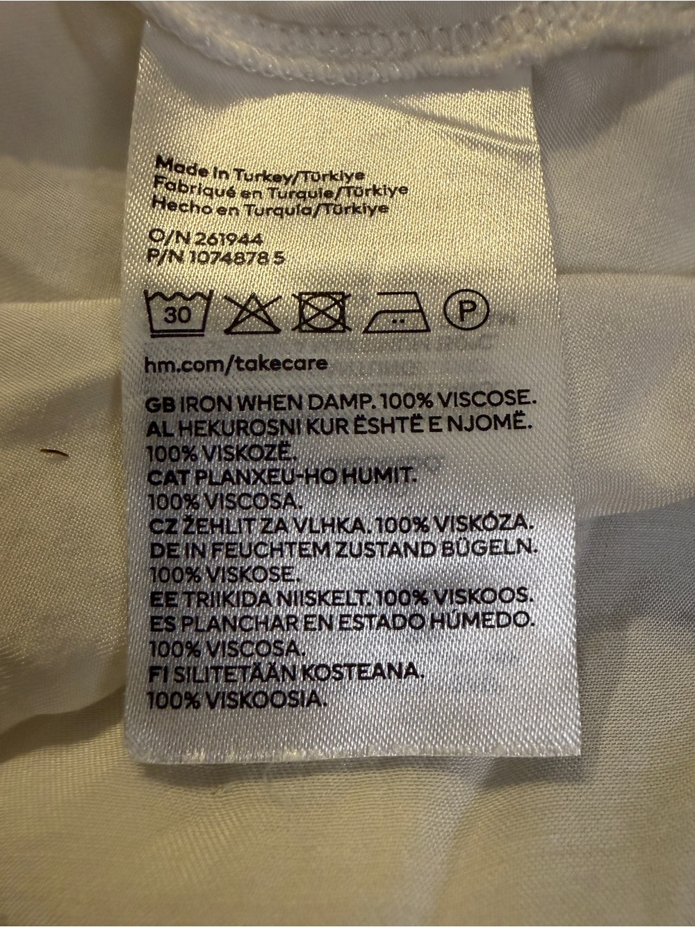 H&M Sleeveless Button-Front Shirt - Cream - Picture 6 of 7